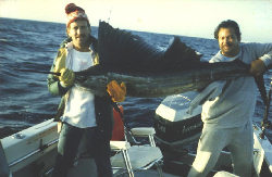 Al Brenneka and forty eight pound sailfih on ten pound test line